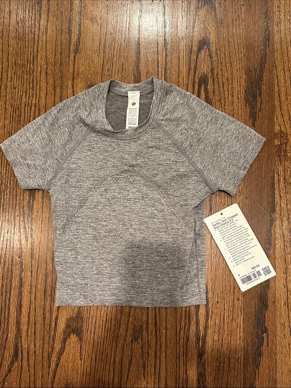 NWT! Lululemon Swiftly Tech Cropped Short Sleeve 2.0 size 2